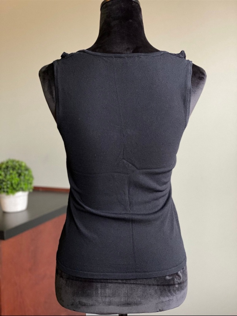The Limited Black Ruffle-Trim Tank - Picture 2 of 3